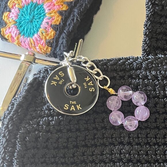 Customized Vintage The Sak Crochet Mini Tote in Black - Picture 4 of 9